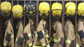 Lineup of Firefighter gear in a firehouse